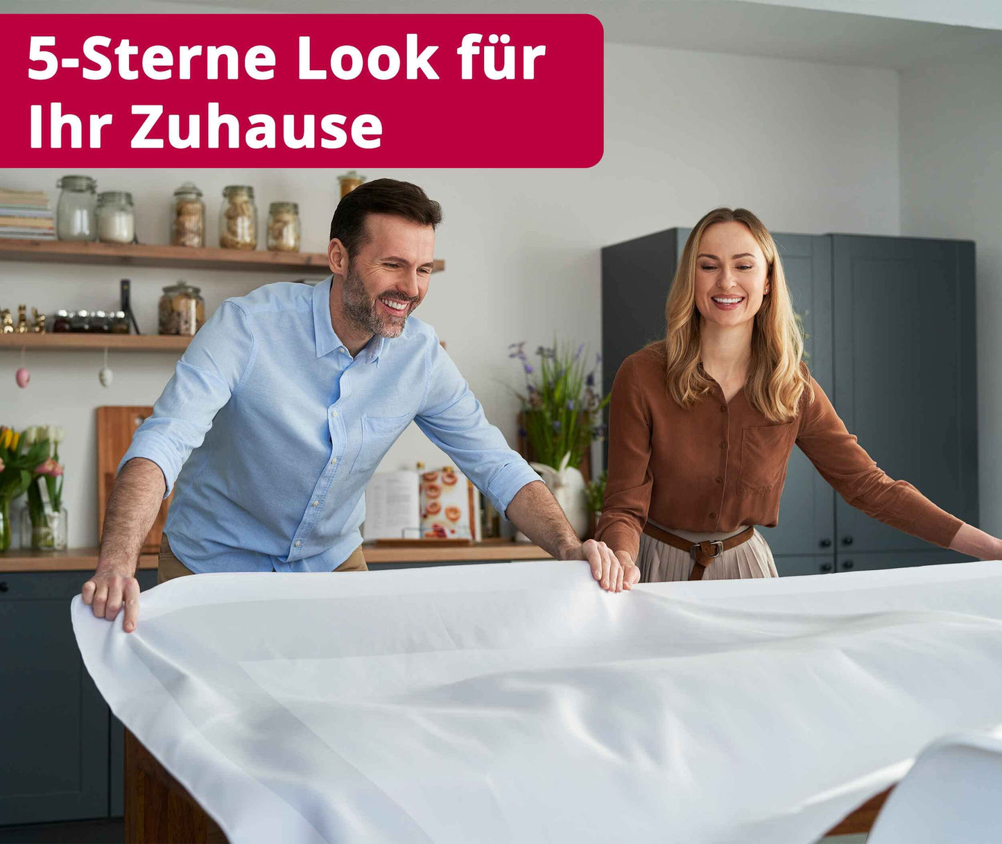 Damast Tischdecke 100% Baumwolle Gastro Edition Rund 180 cm Weiß Größe wählbar