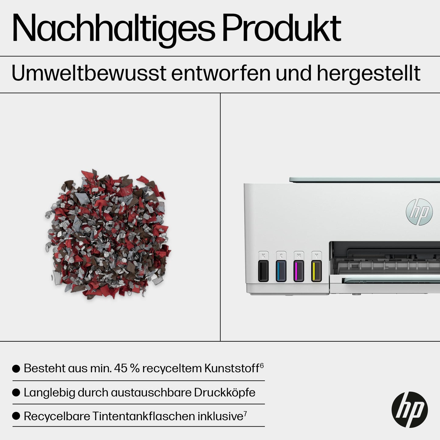 HP Smart Tank 5108 3-in-1 Multifunktionsdrucker, 20€ Cashback (WLAN; Mobiles Drucken) – 3 Jahre Tinte inklusive, 3 Jahre Garantie, großer Tintentank, hohe Reichweite, Drucken in hoher Qualität