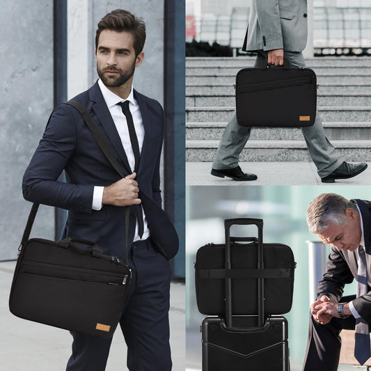 bagasin Laptoptasche Laptop Aktentasche Passt bis zu 15 15,6 16 Zoll Laptop Erweiterbare Wasserdichte Schultertasche Umhängetasche Tragetasche Notebooktasche PC Computer Tasche