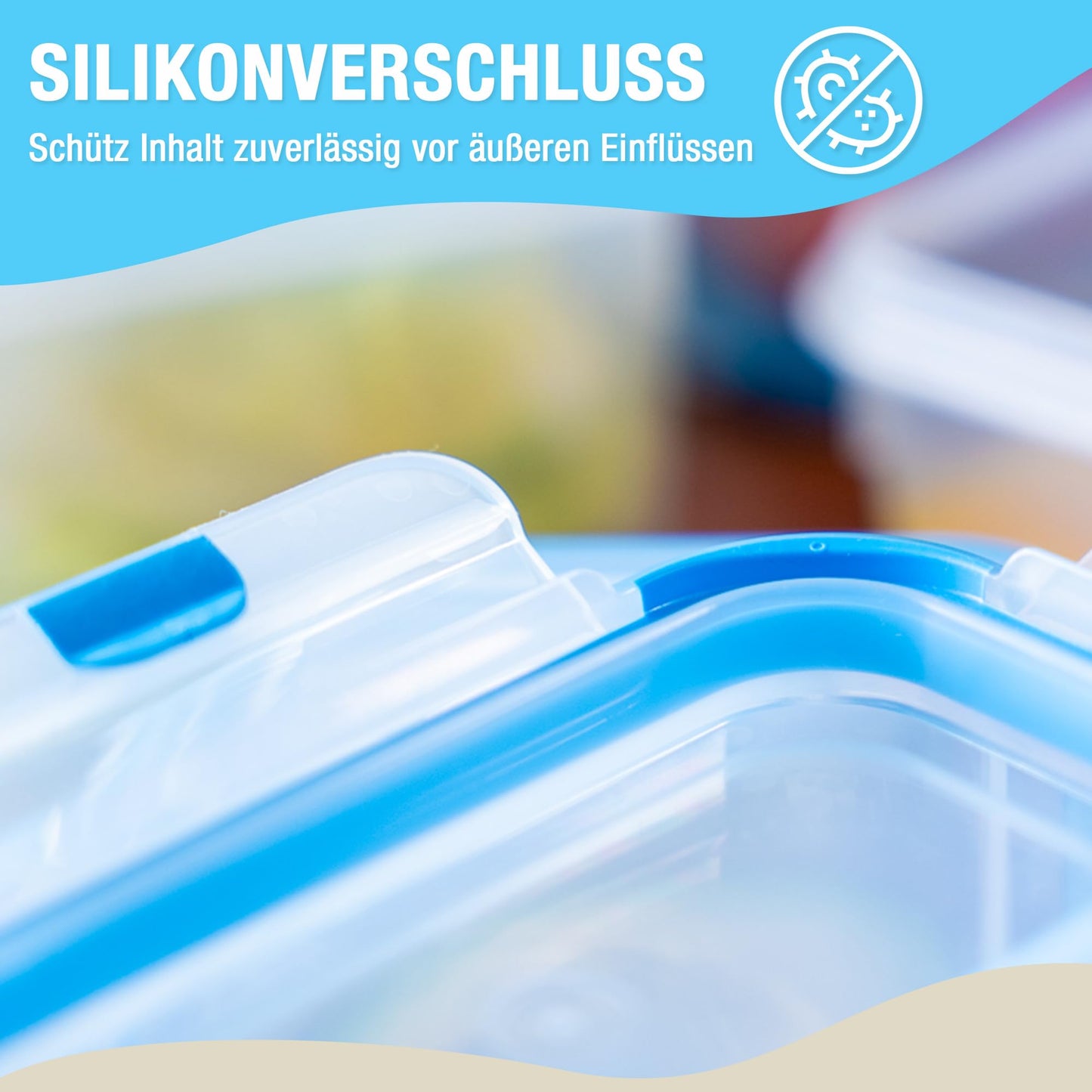 ATHLON TOOLS 4x 2L Frischhaltedosen-Set in Gastro-Qualität - 100% luftdicht und auslaufsicher -40 bis +100 Grad - für alle Lebensmittel - BPA-frei - Vorratsdosen für Kühlschrank [MADE IN EU]