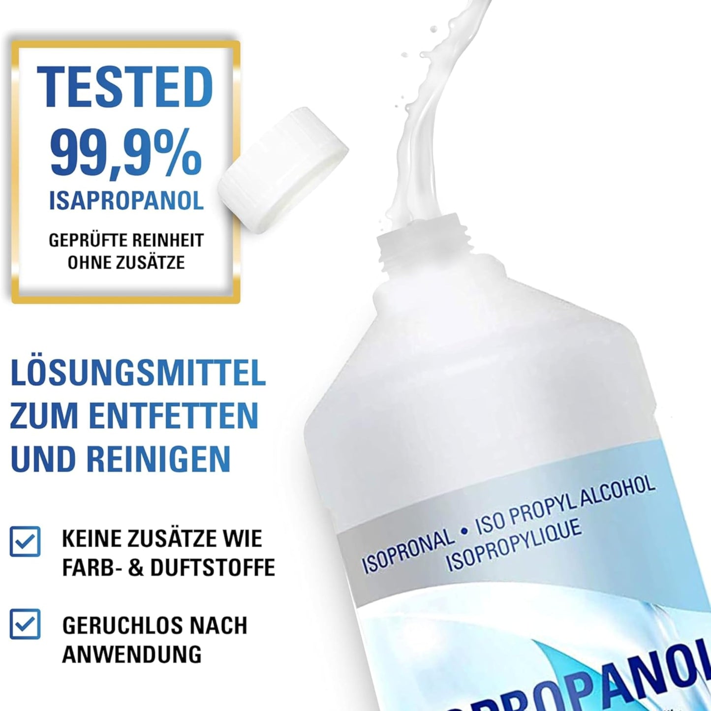 Maxxi Clean | Reines Isopropanol (99,9%) Reinigungsalkohol | 1x 750 ml Fettlöser & Lösungsmittel | rückstandsfrei anwendbar zur Reinigung von elekt. Bauteilen, Schallplatten, Druckköpfen und mehr