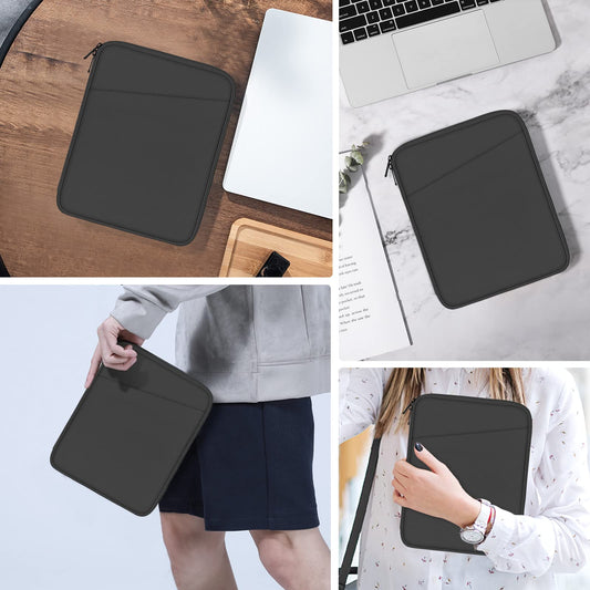MoKo 8-9 Zoll Tablet Tasche, passend für 8,3 Zoll iPad Mini A17 Pro 2024, iPad Mini 6/5/4/3/2/1, Galaxy Tab A7 Lite 8.7 / Tab A 8.0/Tab A 8.4, Schutzhülle Tragetasche mit schräger Tasche, Dunkel Grau