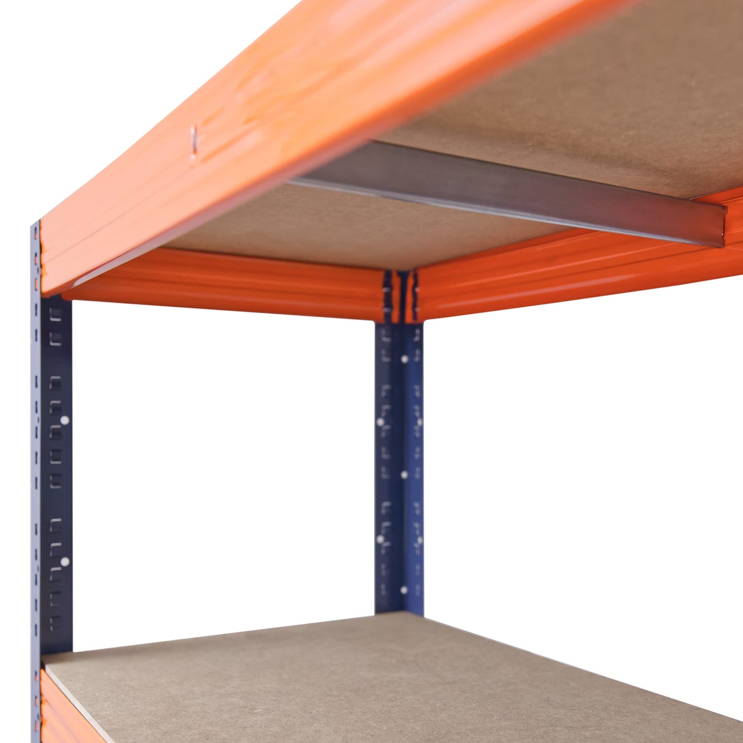 shelfplaza® 200x90x50cm PROFI Schwerlastregal blau-orange/Metallregal mit 5 Böden à 200kg Tragkraft/Kellerregal Metall, Garagenregal, Werkstattregal oder Regal Lagerregal/Steckregal Metall