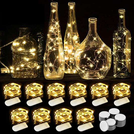 WEARXI Lichterkette Batterie, 10 Stück 2M 20 Mini LED Lichterkette mit Batterie, Lichterkette Innen, LED Lichterketten Batteriebetrieben, Lichterkette für Zimmer Deko, Hochzeitsdeko, Weihnachtsdeko