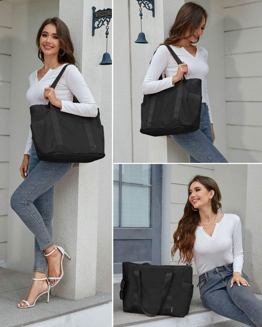 Prite Laptop-Tragetasche für Damen, wasserdichte Schultertasche mit 38,1 cm Computerfach für Arbeit, Schule, Reisen