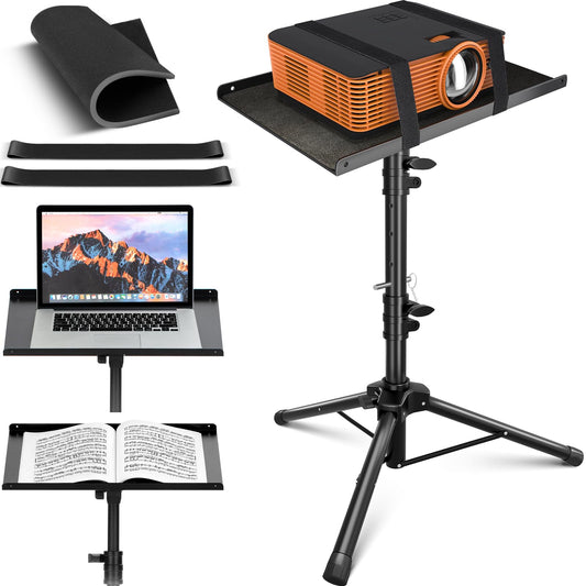 CAHAYA Beamer Ständer Projektor Halterung Multifunktionaler Bodenständer für Laptop Ständer Projektor Kamera mit verstellbarer Höhe für Outdoor-Filme, Computer CY0331-1