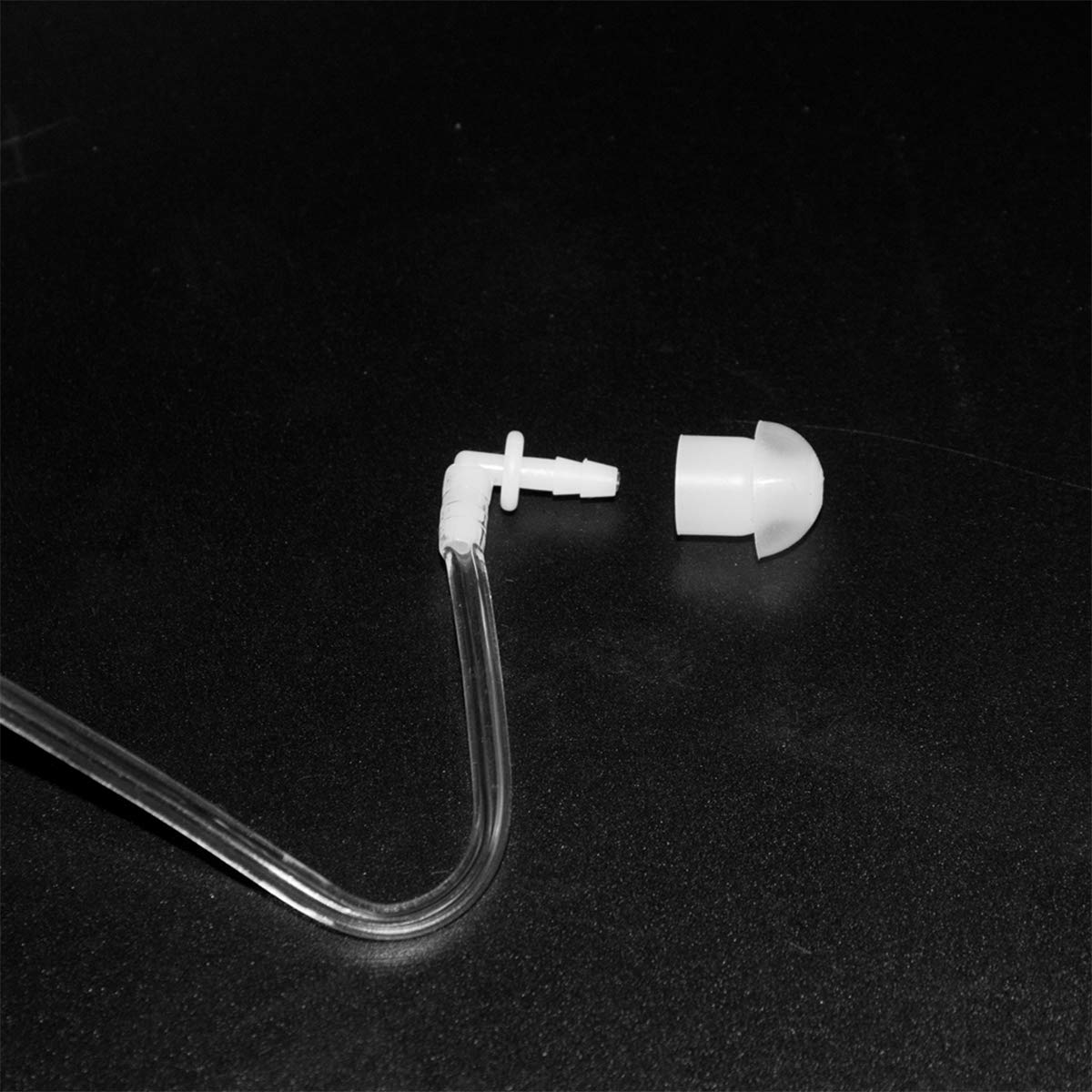 HYS Ohrhörer Schallschlauch 3,5 mm transparent inkl. Halteclip höre nur zu In-Ear Kopfhörer Security Headset für Funkgerät