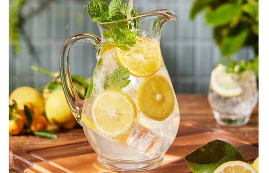 KROSNO Wasserkrug Elite | 1500 ML | Modern | Handgefertigt | Moderne | Crystalline Glas | Bleifreies Glas | Kratzfest | Perfekt für Zuhause und Restaurants | Handwäsche