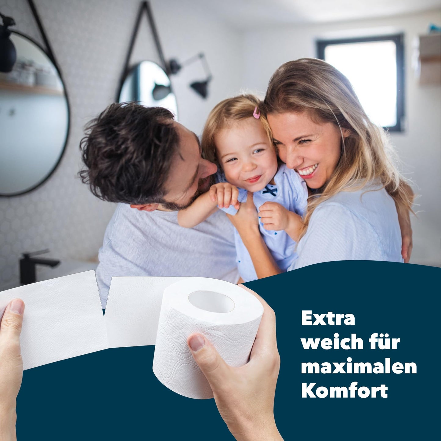 BOVE Toilettenpapier 3-lagig 168 Rollen Gigapackung - 250 Blatt pro Rolle - Extra Weich, Stark & Saugstark - FSC & EU Ecolabel Zertifiziert - Preis-Leistungs-Knaller