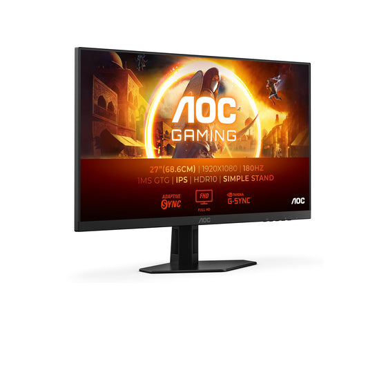 AOC Gaming 27G4XED - 27 Zoll Full HD Monitor, 180 Hz, 1 ms, FreeSync Prem., G-Sync comp., HDR10 (1920x1080, 2X HDMI 2.0, 1x DisplayPort 1.4) schwarz/grau