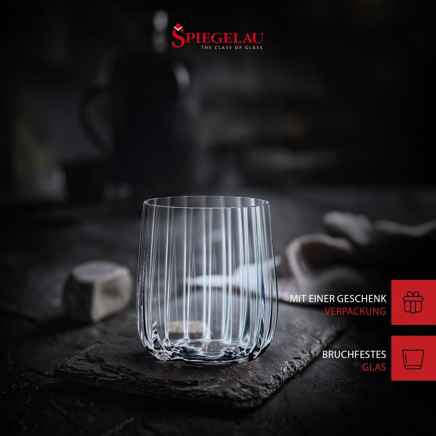 Spiegelau 4-teiliges Gläser Set, 340 ml, LifeStyle, 4450175, Trinkgläser aus Kristallglas, Tumbler spülmaschinenfest