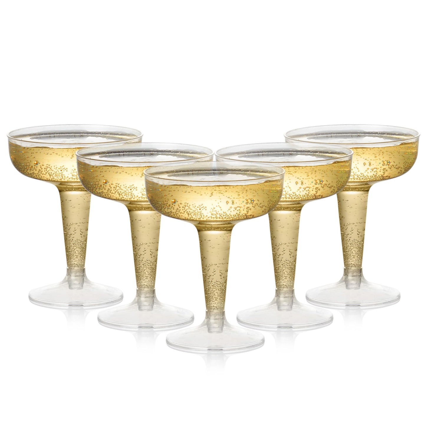 MATANA 24 Premium Coupégläser aus Kunststoff (120ml) – Mehrweg Cocktailgläser, Sektschalen, Sektgläser Plastik, Weingläser, Margarita Gläser für Hochzeiten, Geburtstage, Partys