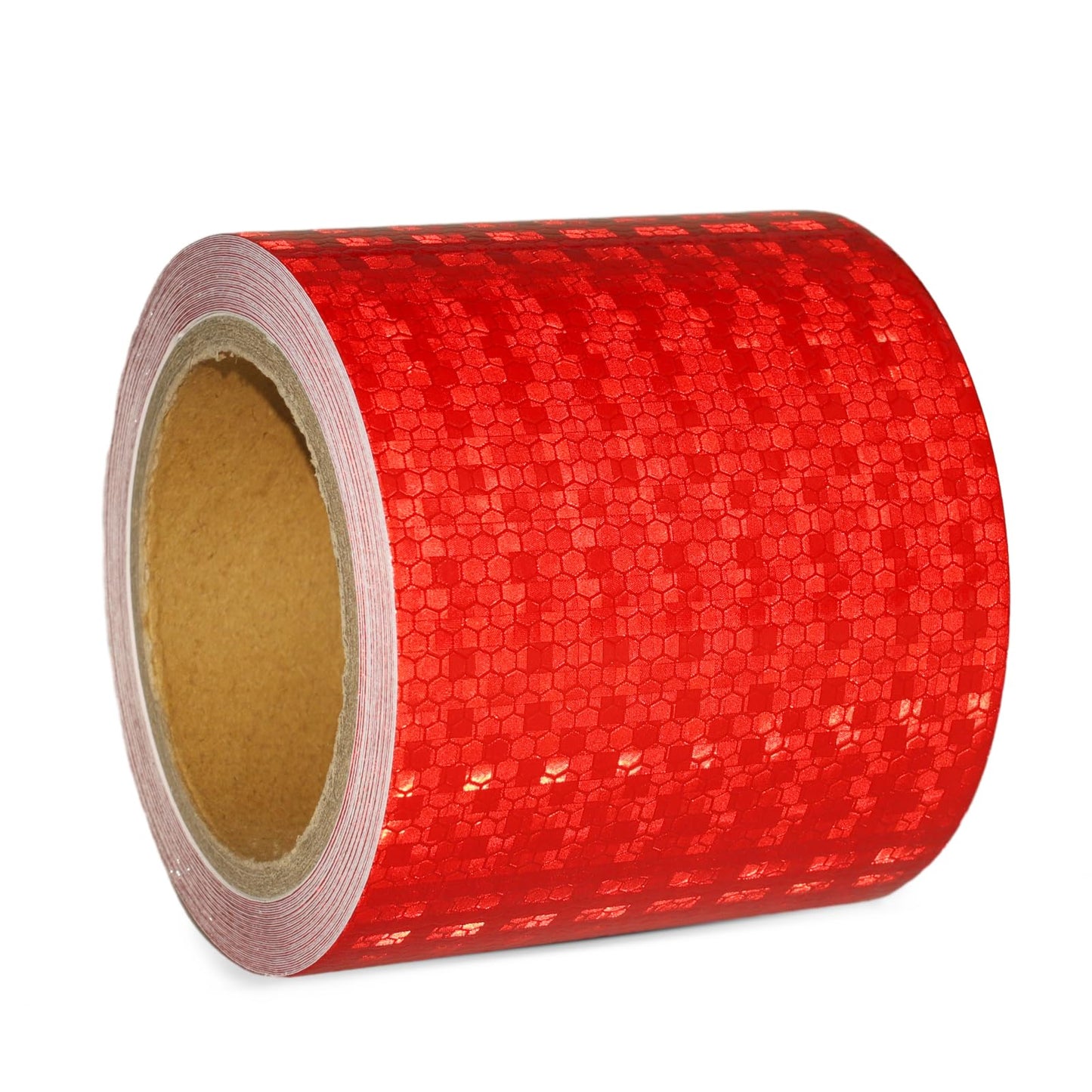 XFXIA Reflektierendes Klebeband Rot 10 cm x 10 m, wasserdicht, reflektierendes Klebeband, selbstklebendes Warnband für Fahrzeuge, Autos, Anhänger, Outdoor