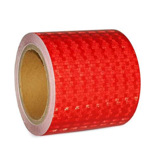 XFXIA Reflektierendes Klebeband Rot 10 cm x 10 m, wasserdicht, reflektierendes Klebeband, selbstklebendes Warnband für Fahrzeuge, Autos, Anhänger, Outdoor