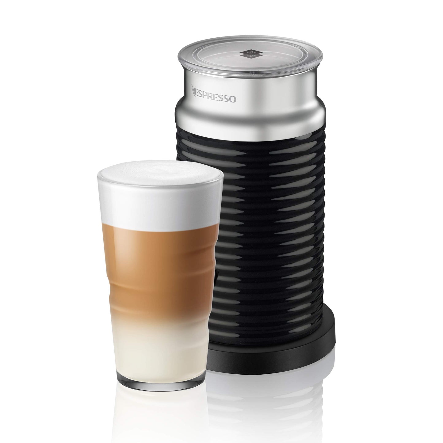 NESPRESSO Aeroccino3 Milchaufschäumer, Elektrischer Milchaufschäumer für 120 ml cremigen Milchschaum und 240 ml heiße Milch, Weiß