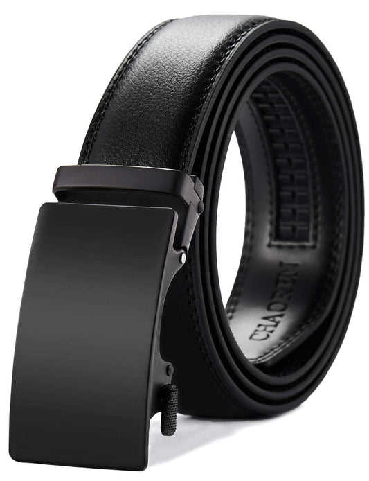 CHAOREN Gürtel Herren, Automatik Ledergürtel Herren Ratsche für Herren Business Anzug, 35mm Gürtel ohne Löcher, Größe Angepasst