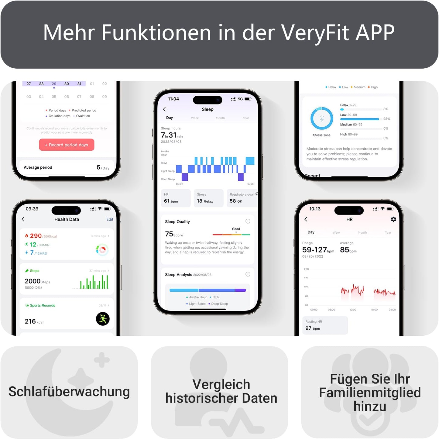 Gydom Smartwatch Herren mit Telefonfunktion Alexa Integriert 1.8" Damen Fitnessuhr 100+ Sportmodi, SpO2, Herzfrequenz, Stress, Schlafmonitor,100 Zifferblätter IP68 Wasserdicht für Android IOS