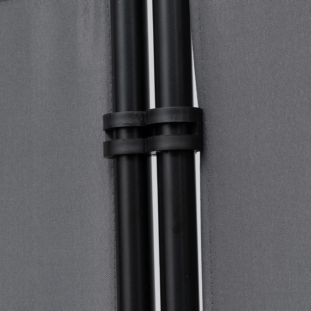 Mingone Raumteiler Trennwand Innen Garten Stellwand Spanische Wand Balkon Sichtschutz Paravent aus Stoff 3 teilig für Büros 260x180cm Groß, Anthrazit