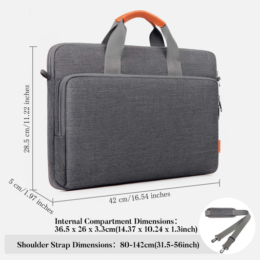 bagasin Laptoptasche Laptop Aktentasche Passt bis zu 15 15,6 16 Zoll Laptop Erweiterbare Wasserdichte Schultertasche Umhängetasche Tragetasche Notebooktasche PC Computer Tasche