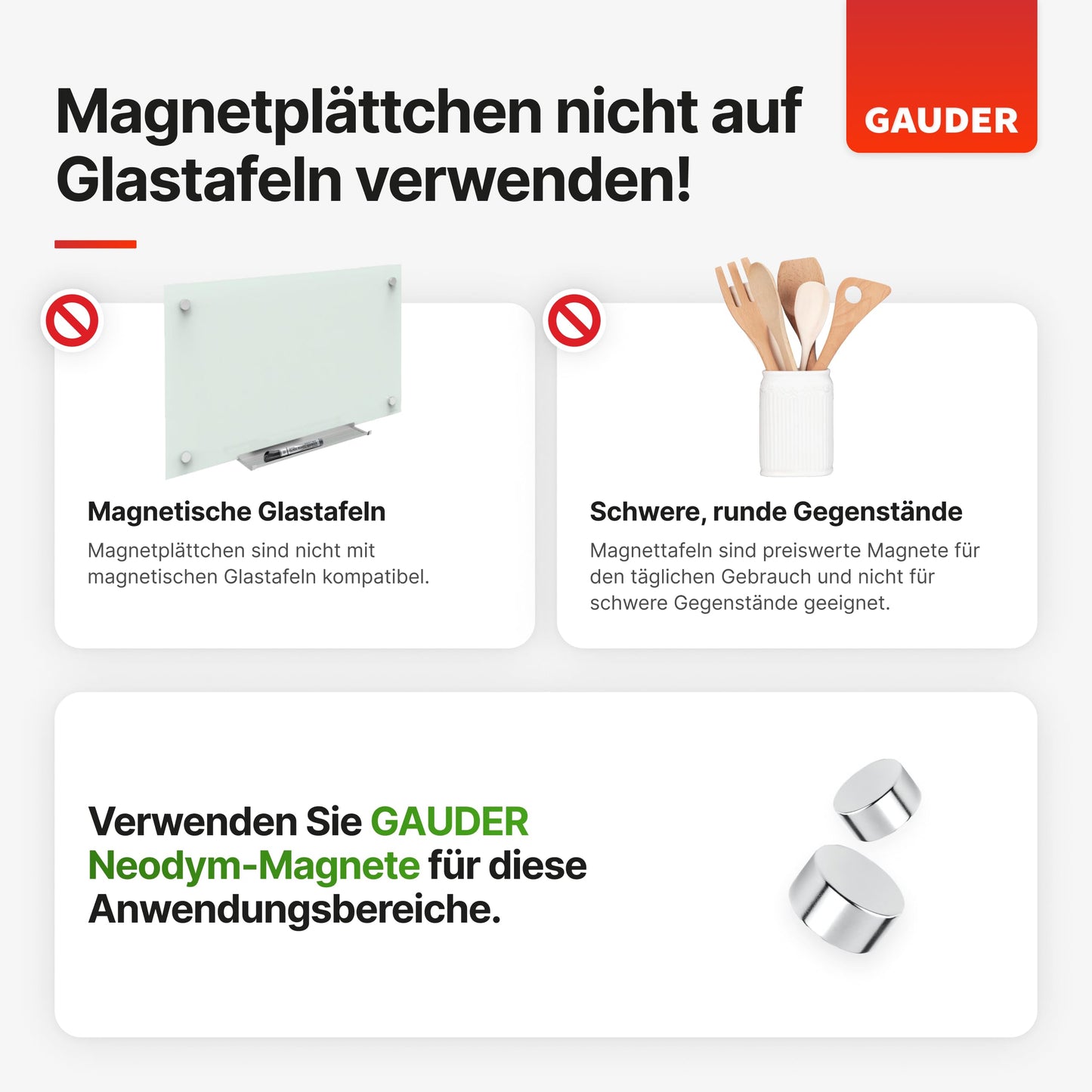 GAUDER Magnetplättchen selbstklebend (10 x 10 mm & 20 x 20 mm) | Selbstklebende Magnete | Klebemagnete für Fotos & mehr