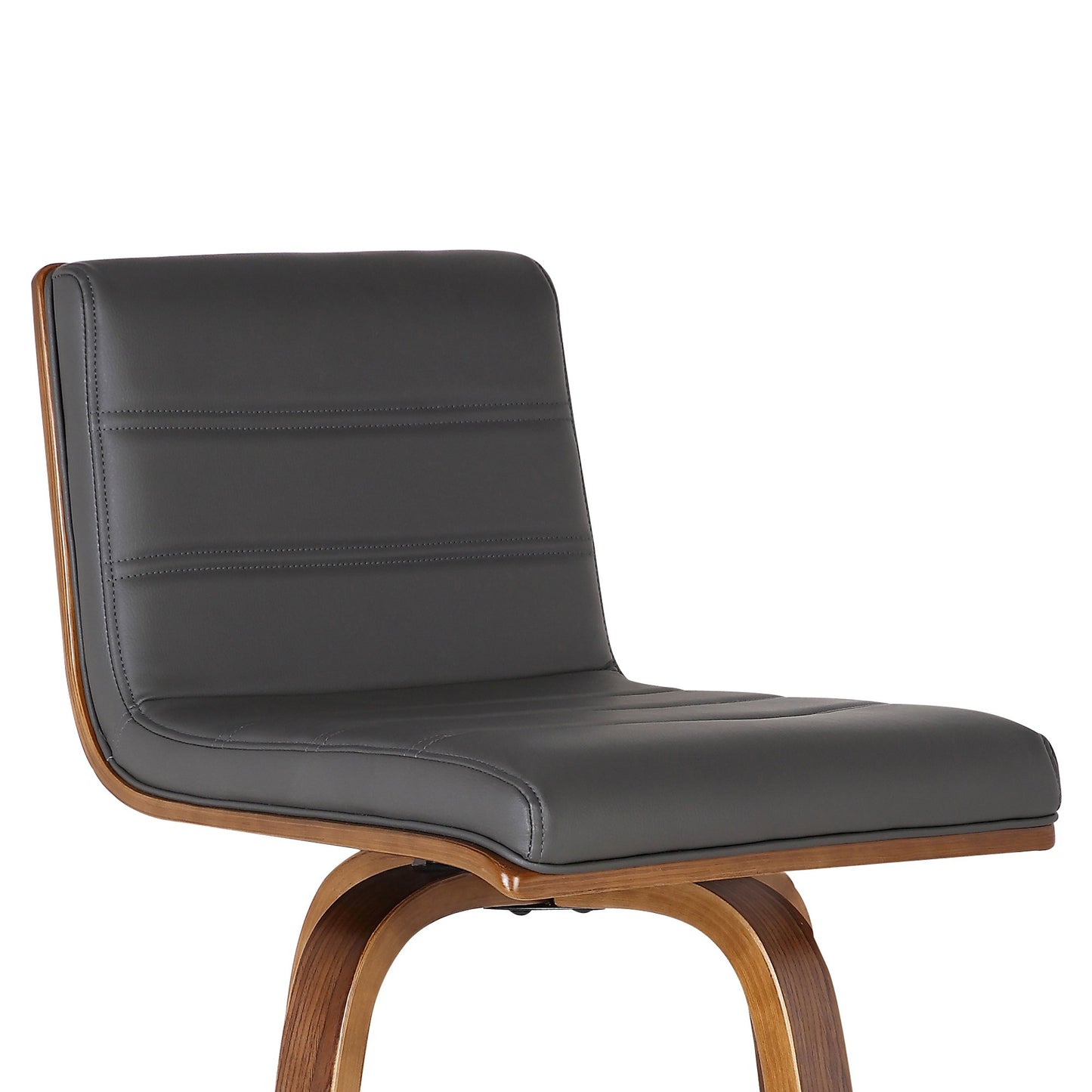 Armen Living lcvibagrwa30 Vienna 76,2 cm Bar Höhe Barhocker in GRAU Kunstleder und Walnuss Holz-Finish