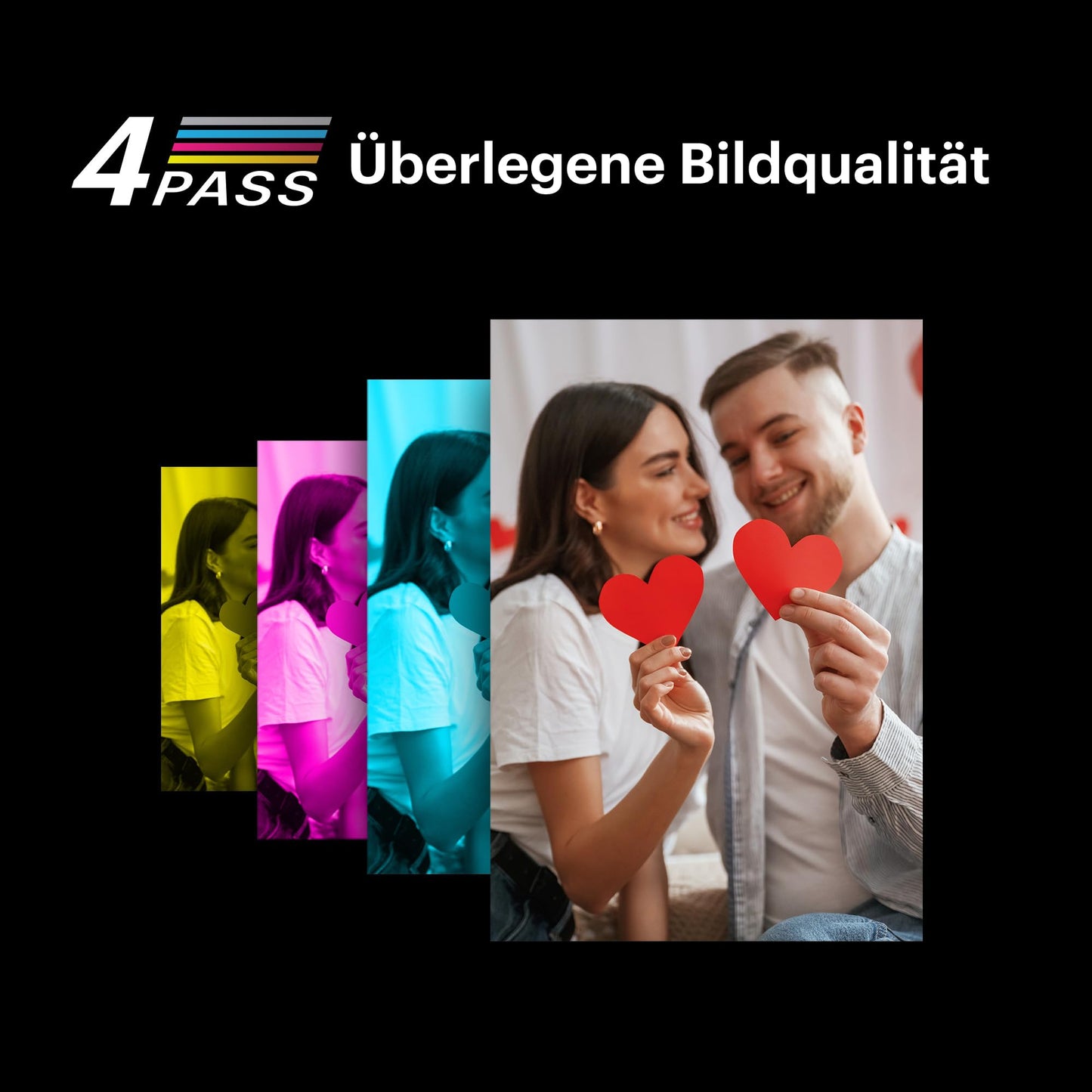 KODAK Dock Plus 4PASS-Fotodrucker (10 x 15 cm) + Paket mit 90 Blatt Fotopapier