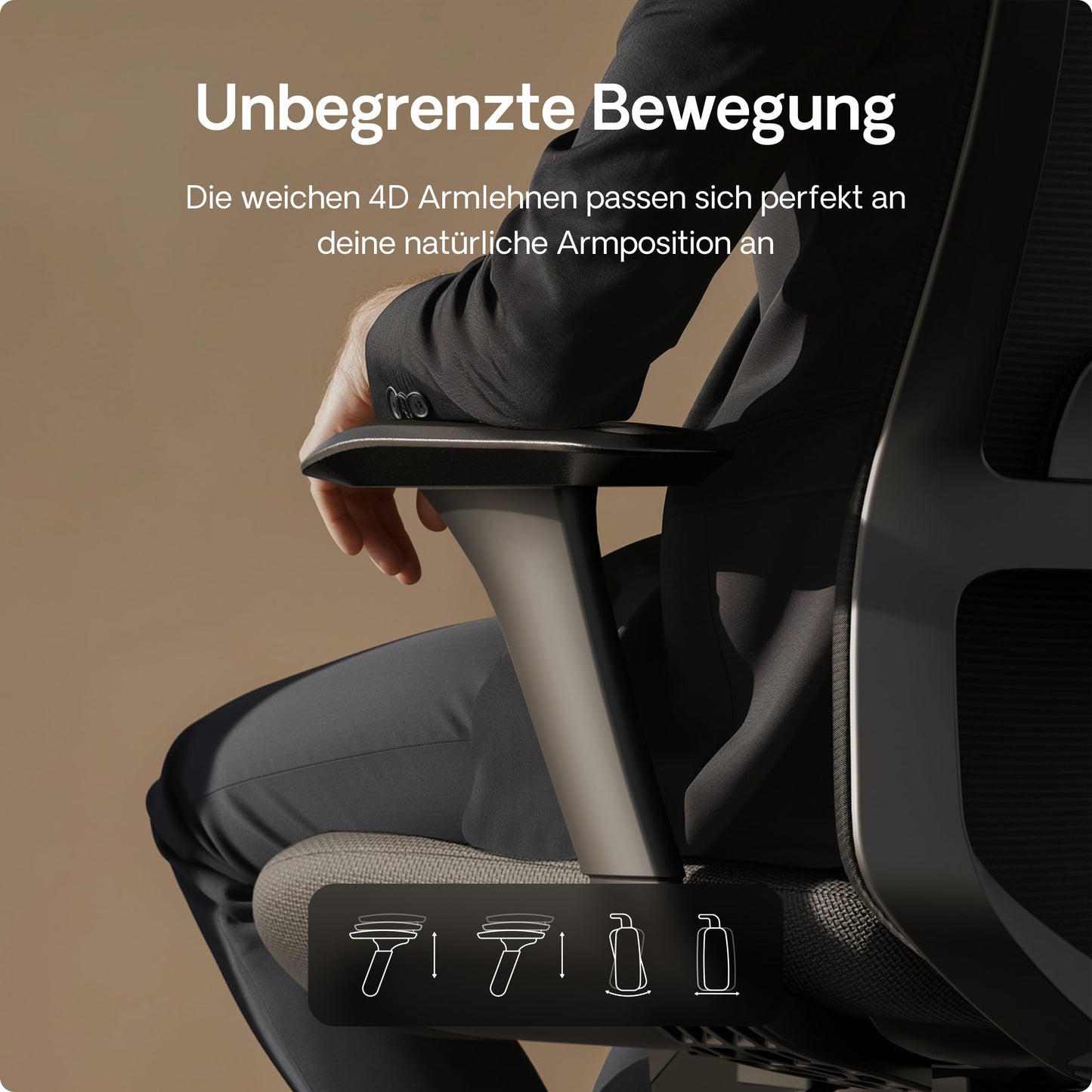 Desktronic SitOne ergonomischer Bürostuhl verstellbar