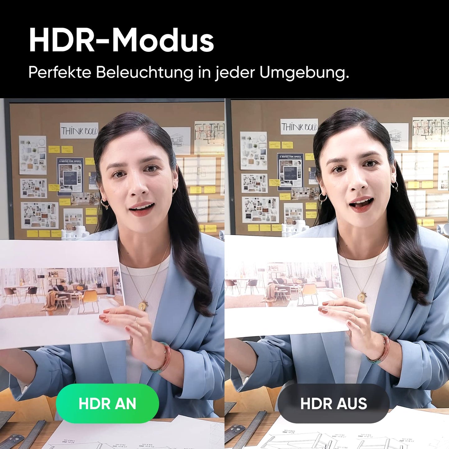 Insta360 Link Stativ-Kit PTZ 4K Webcam mit 1/2"-Sensor, KI-Tracking, Gestensteuerung, HDR, Mikrofonen mit Rauschunterdrückung, Spezialmodi, Webcam für Laptop, Videokamera für Videokonferenzen