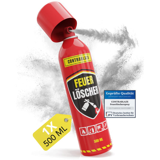 Feuerlöschspray - 500ml - für mehr Sicherheit im Alltag - Idealer Feuerlöscher Haushalt für die Küche - Perfekt als Mini Feuerlöscher Auto - Löschspray sofort & sicher einsatzbereit