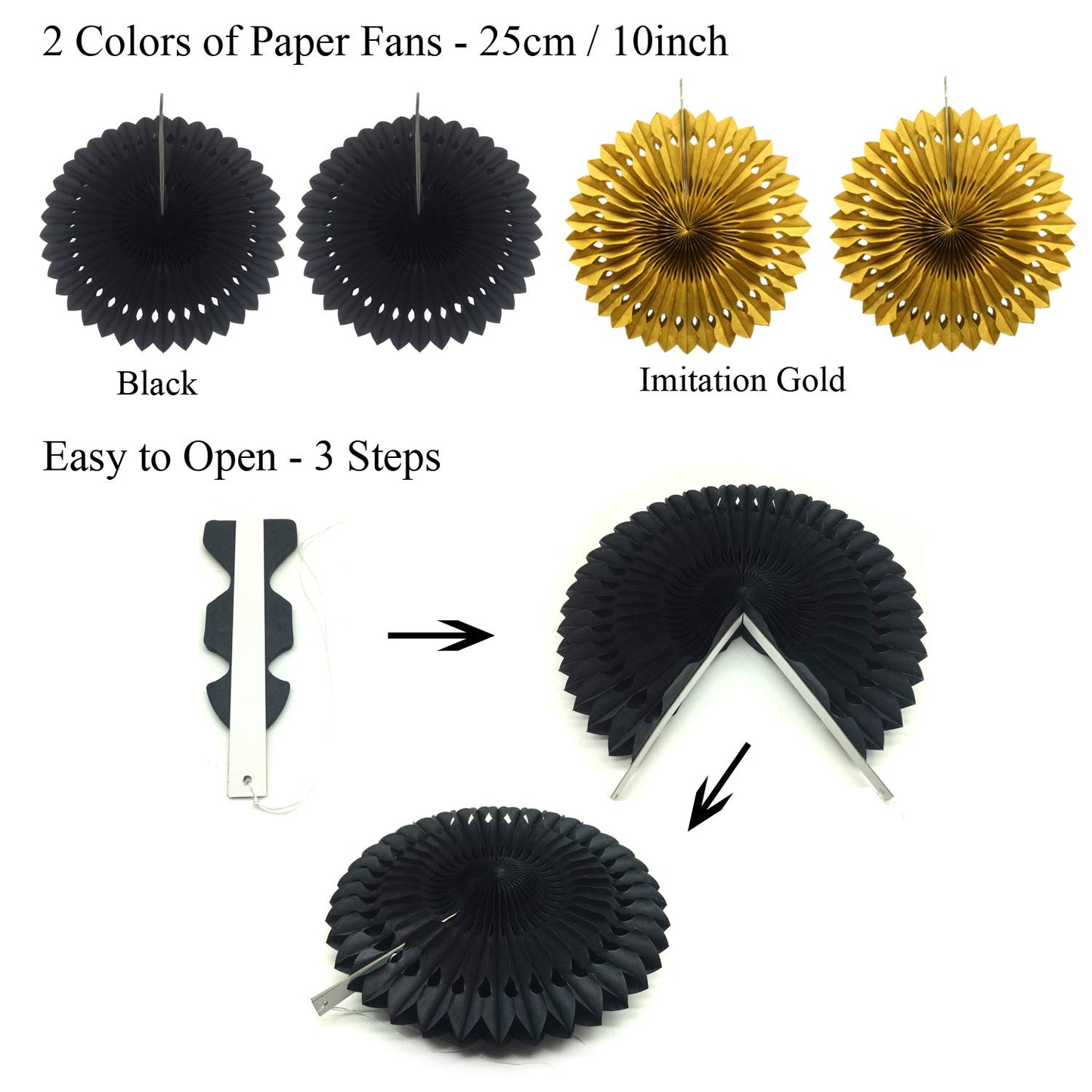 ZERODECO Party Dekoration Papier-Bommeln, Aufhängen Fächer, Dreieckige Wimpel und hängende Glitter Punkt Papier Girlande für Party Hochzeit Geburtstag Festival Weihnachten Karneval 21 Stück