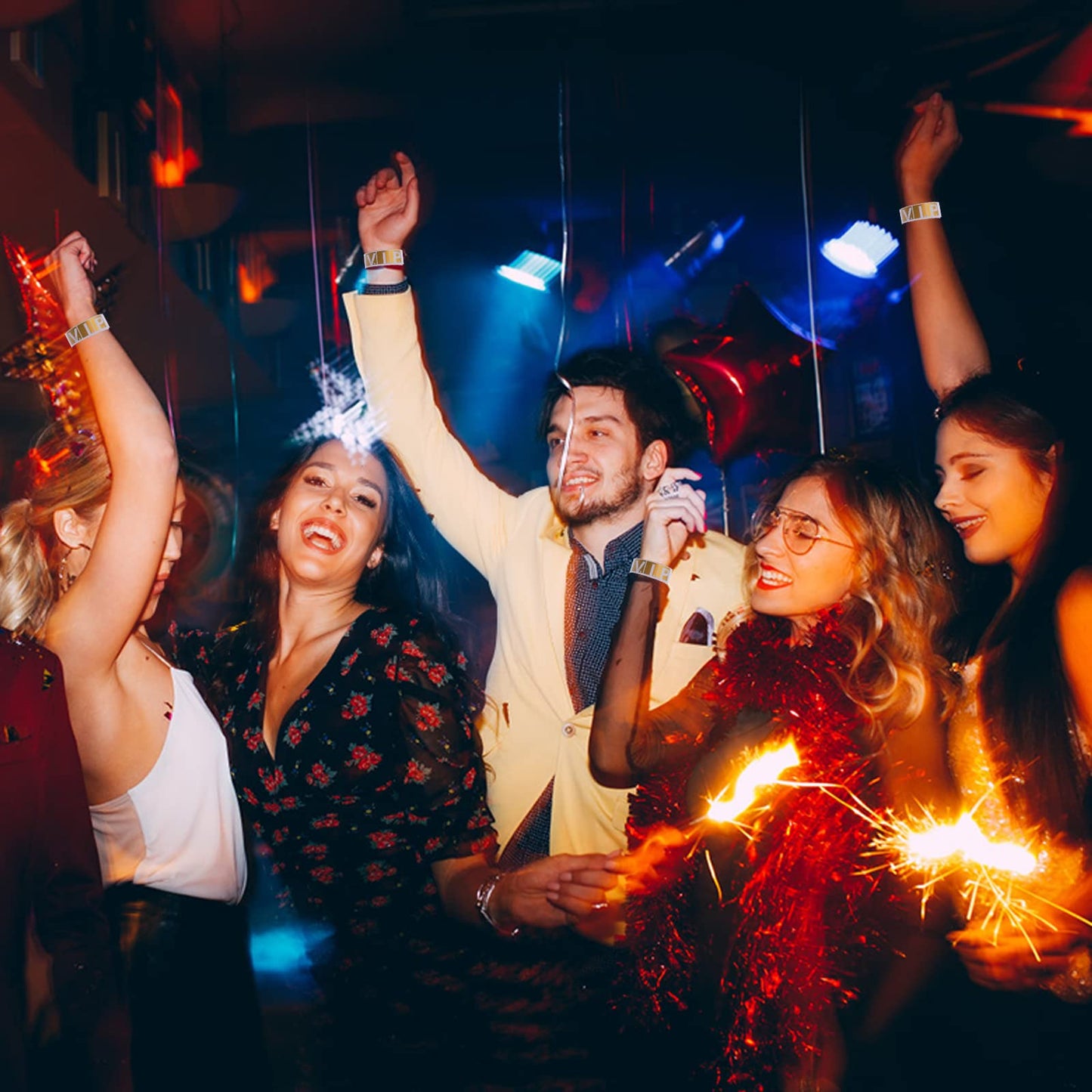 300 Stk VIP Einlassbänder, Einlassbänder mit VIP, Wasserdichte Eintrittsarmbänder für Veranstaltungen, Papier Eintrittsarmbänder VIP für Partys Vergnügungsparks Konzerte Geburtstag Hochzeit