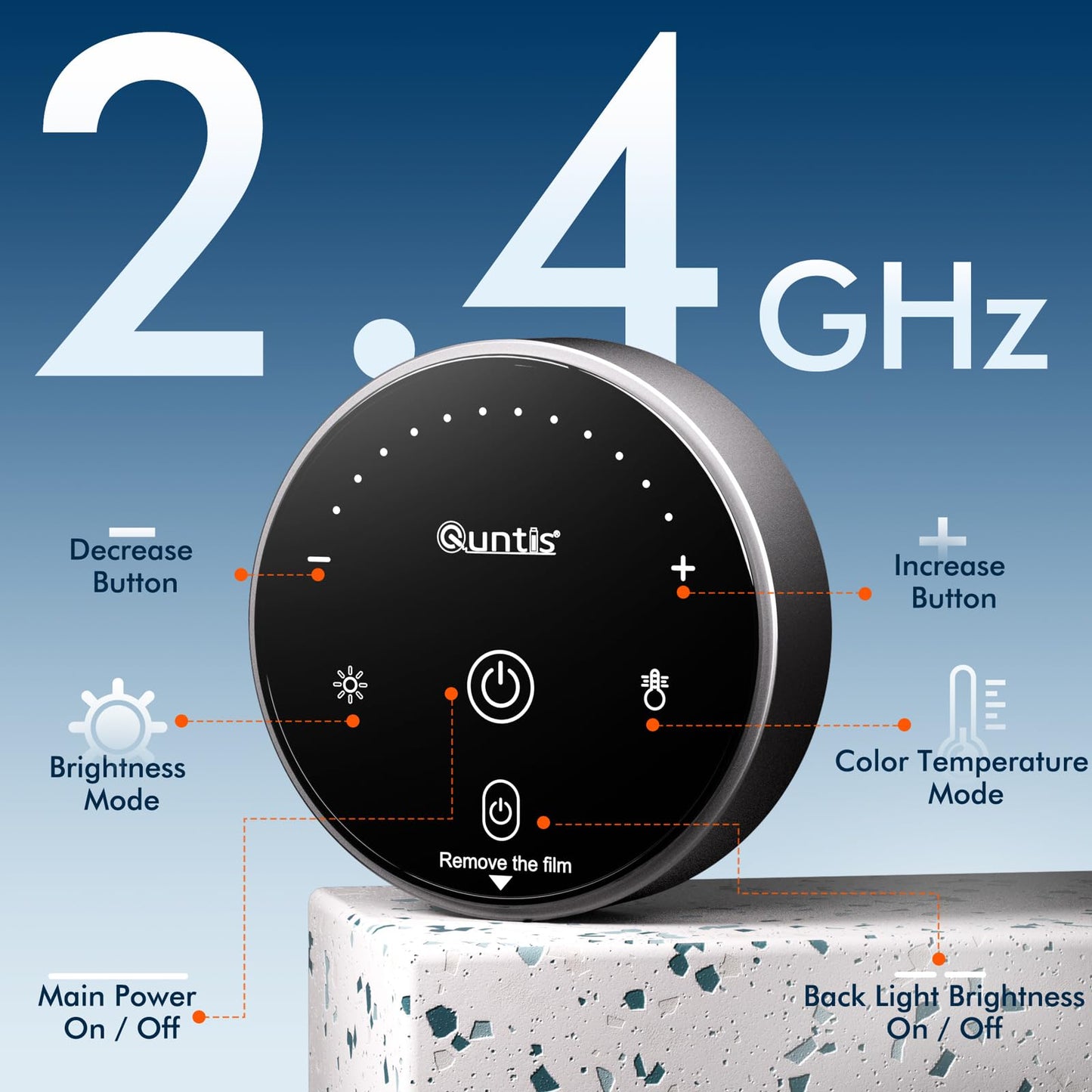 Quntis Curved Monitor Lampe mit Hintergrundbeleuchtung Fernbedienung, 40cm Monitor Light Bar zum Augenschutz, USB Bildschirmlampe PC Bürolampe dimmbar, LED Schreibtischlampe für Home Office Computer