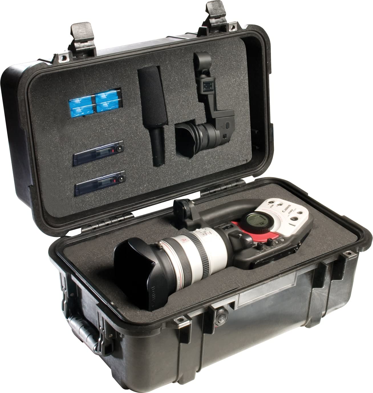 PELI 1460 Stabiler Transportkoffer, IP67 Wasser- und Staubdicht, 33L Volumen, Mit Schaumstoffeinlage (Anpassbar), Schwarz