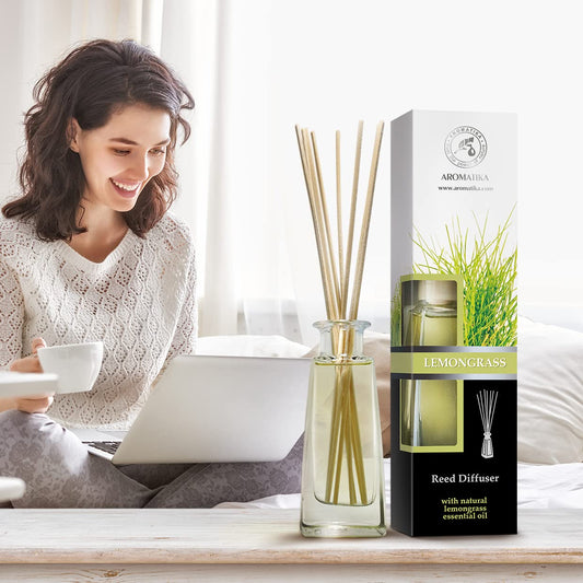Raumduft Diffuser Zitronengras 100ml - Natürliches ätherisches Zitronengrasöl - Lufterfrischer - Raumbeduftung - Frischer und Langanhaltender Aroma