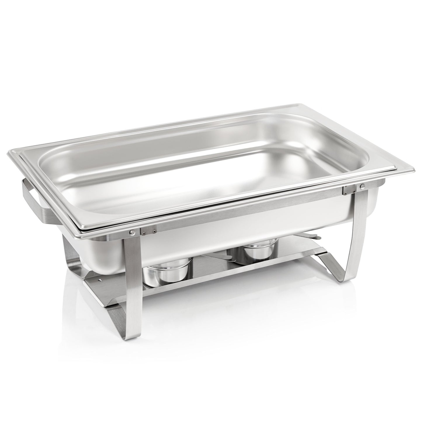Mahlzeit Chafing Dish Profi Set Toulouse, 2X Edelstahl Warmhaltebehälter, 15-TLG Speisewärmer, Wärmebehälter, Rechaud, Chafing Dishes, Speisenwärmer, für Catering, Buffet und Party