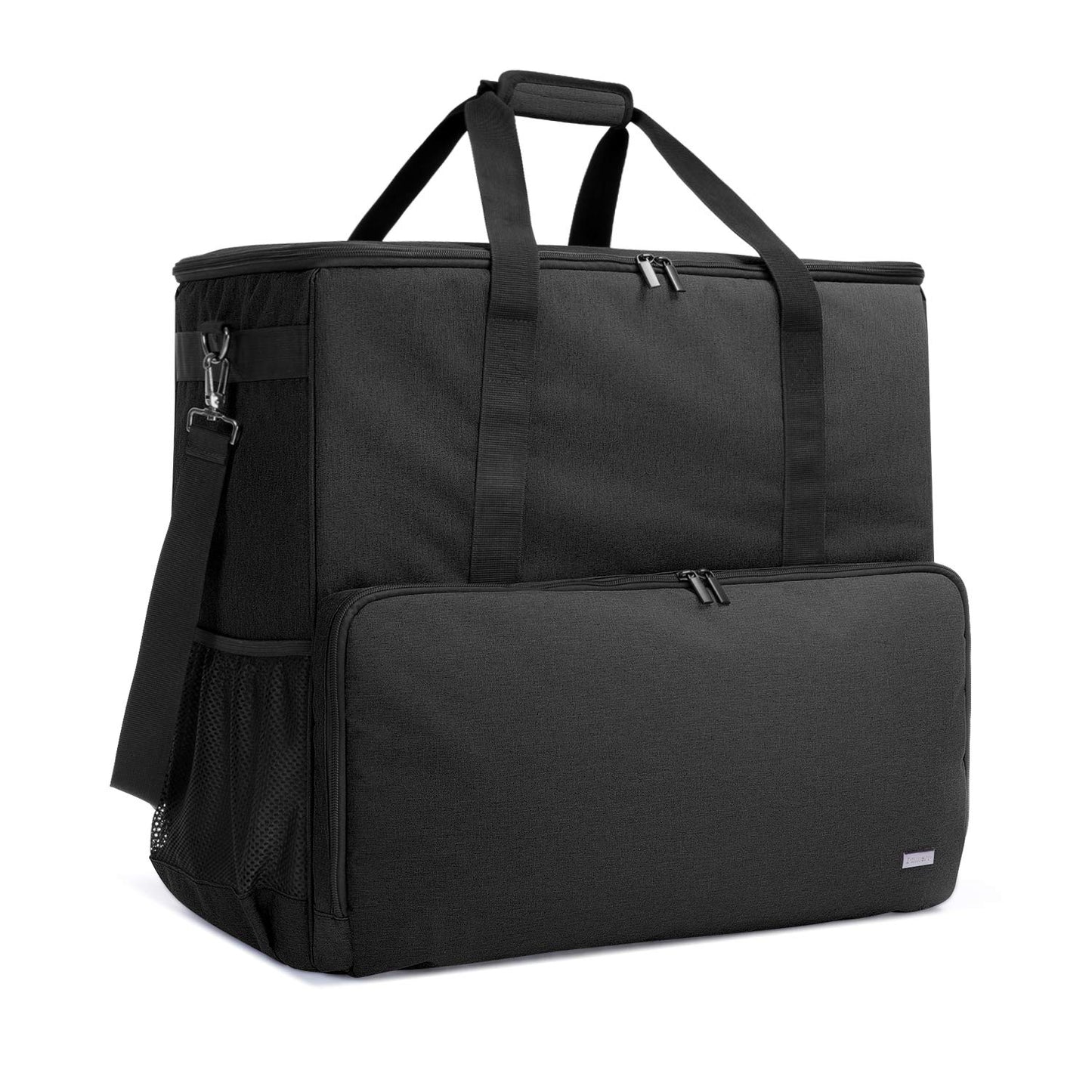 CURMIO Reisetasche für Desktop Computer, Tragetasche für Computer PC-Gehäuse, Tastatur, Kabel usw, PC Transport- & Aufbewahrungstasche für Gamer/Multimedia/Office/Büro, (NUR MIT Tasche), Schwarz