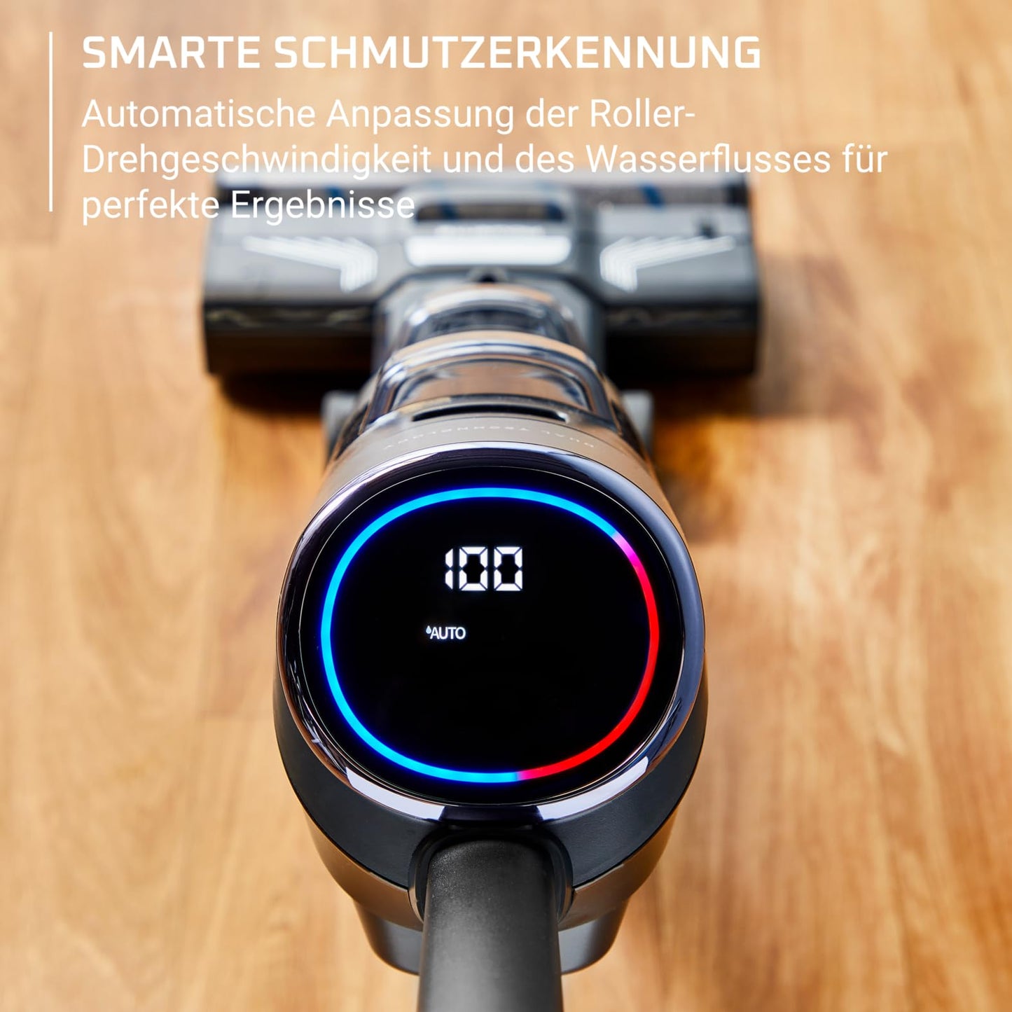 Rowenta X-Clean 4 kabelloser Nass-und Trockenstaubsauger, Selbstreinigungsfunktion, Nass Trockensauger 50min Laufzeit, automatische Schmutzerkennung, Nasssauger mit smartem LED Display, grau GZ5036WO
