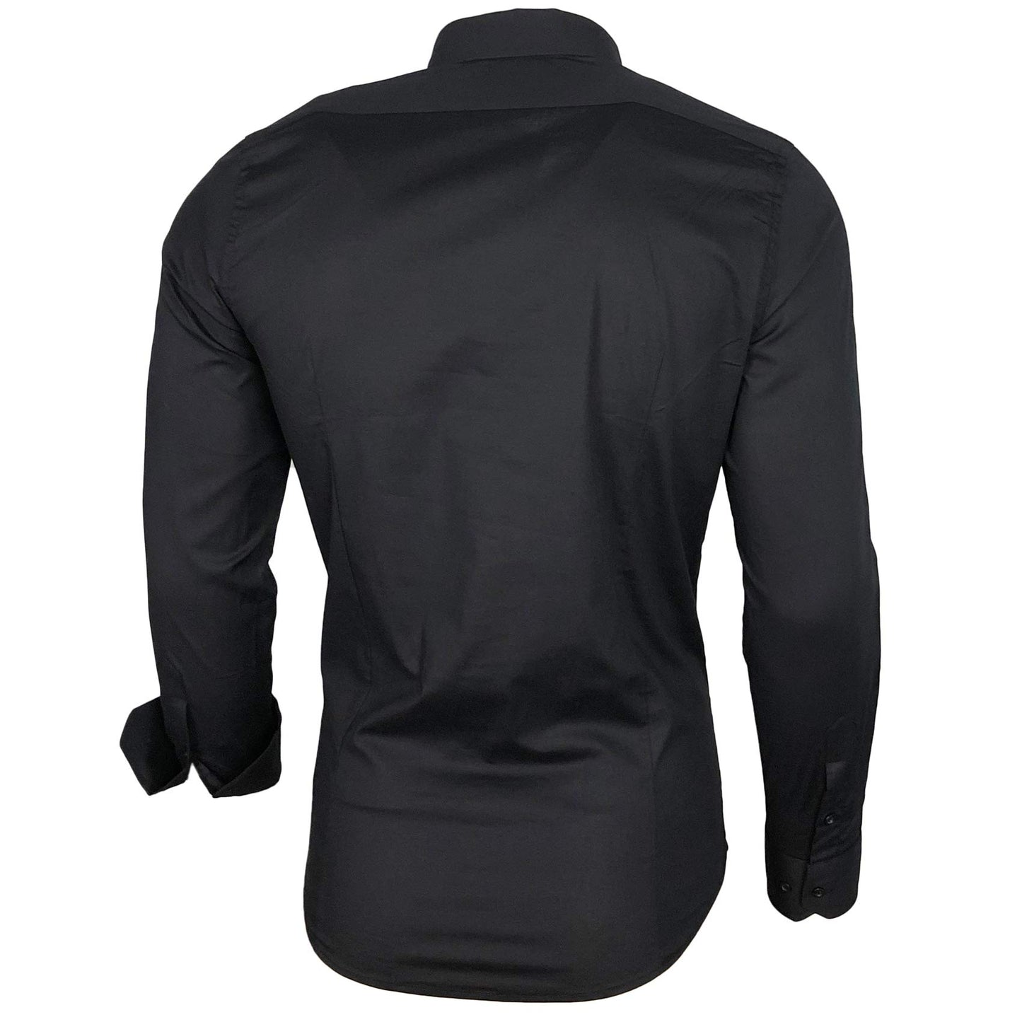 Baxboy Herren-Hemd Slim-Fit Bügelleicht Für Anzug, Business, Hochzeit, Freizeit - Langarm Hemden für Männer Langarmhemd R-44, Farbe:Rot, Größe:M