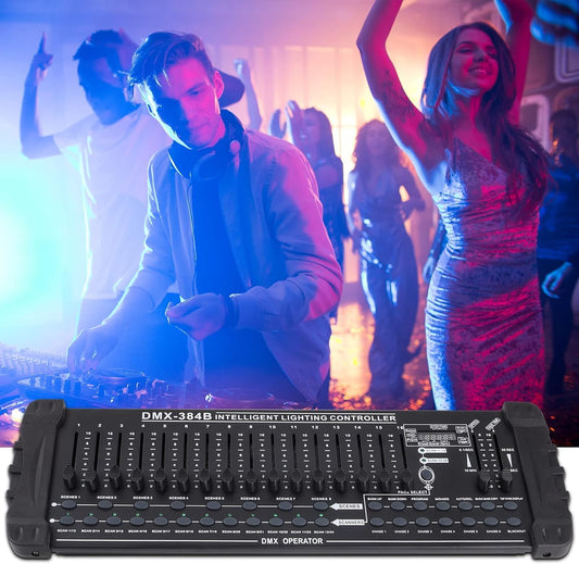 UKing DMX Controller, 384 Kanäle DMX512 Steuerpult, Lichtsteuerung, Drahtlos DMX Konsole,DJ Betreiber Equippment für Bühnen Lampe,Moving Head, Led par strahler, Party, DJ Disco, Club