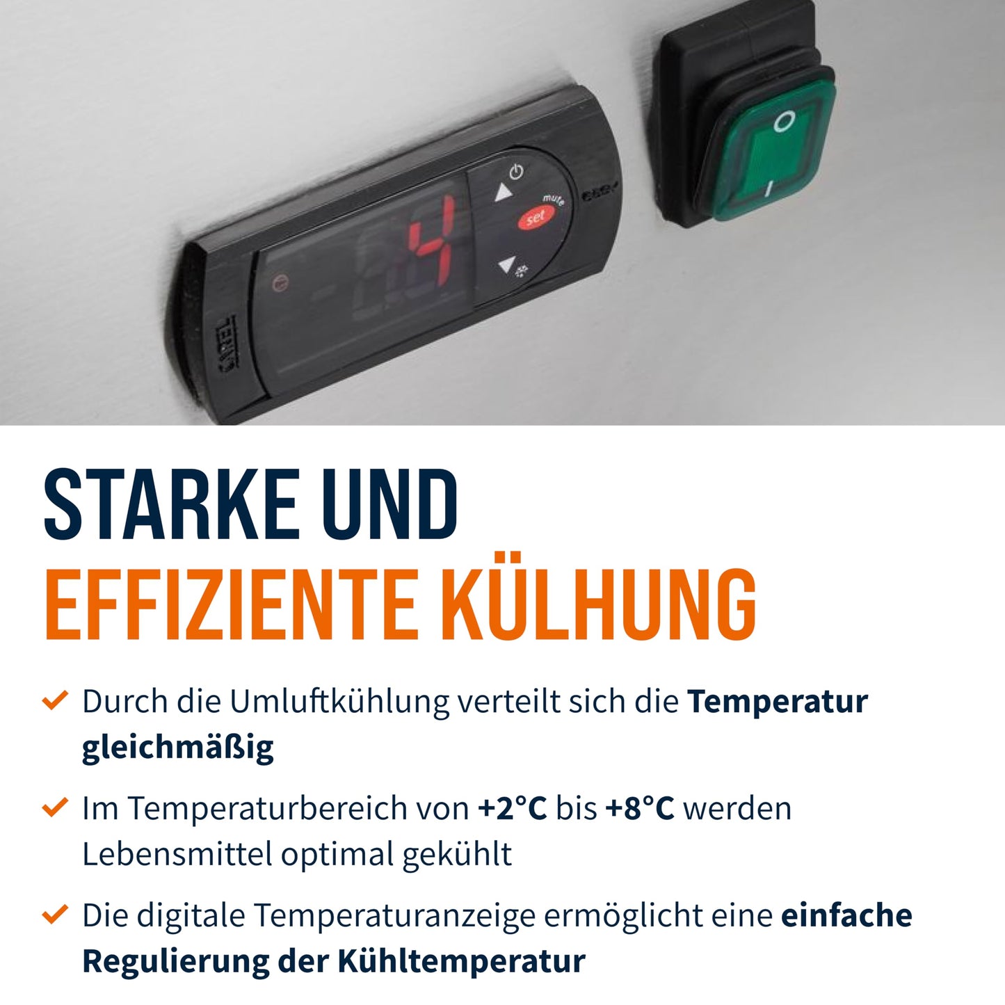 GastroHero Saladette Eco 1045 – 302 Liter Kühlung, 2 Edelstahl-Türen, GN-Behältereinlass
