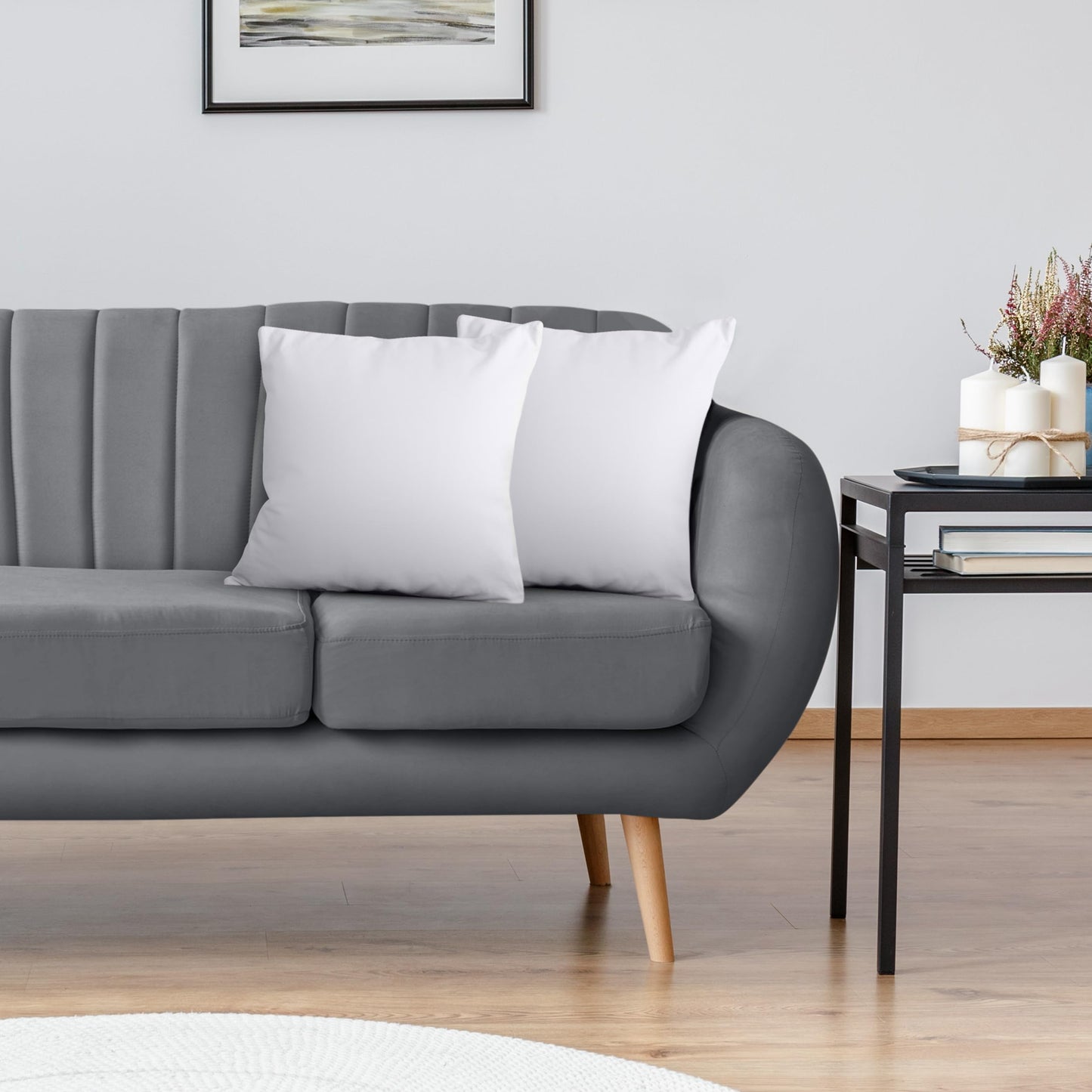 Utopia Bedding 2er Set Kissenfüllung 45 x 45 cm, Innenkissen Füllkissen Kopfkissen Sofakissen (Weiß)