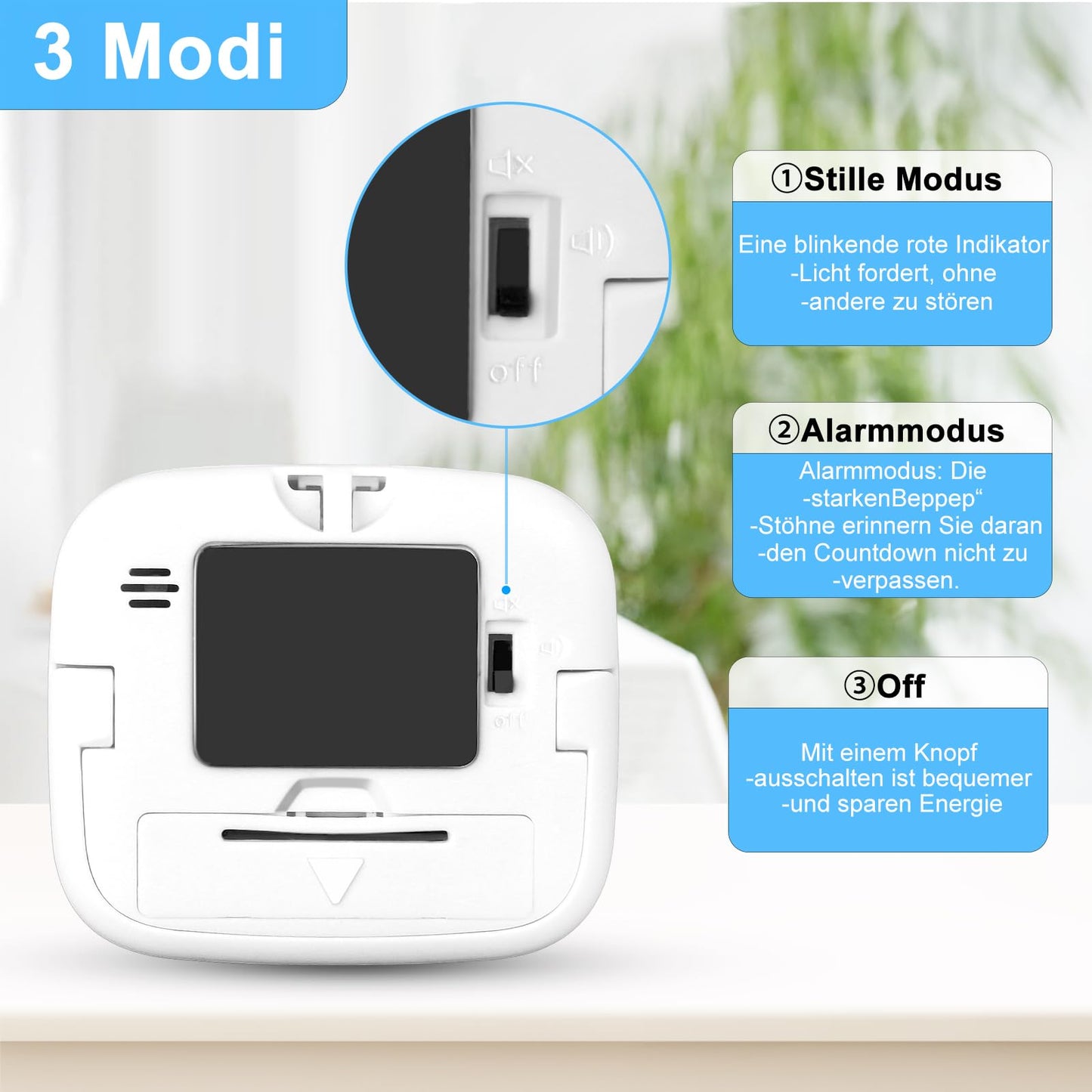 Kurzzeitwecker 2 Stück Küchentimer Kurzzeitmesser Digital Timer Magnetisch Eieruhr Küchenuhr Küchenwecker Countdown Stoppuhr Küche mit LCD Lauter Alarm zum Kochen Backen Sport Lernen, mit Batterie