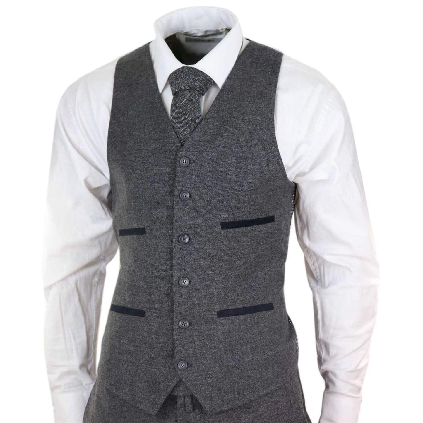 TruClothing.com Herrenanzug 3 Teilig Wollenanteil Tweed Design 1920 Vintage Klassisch