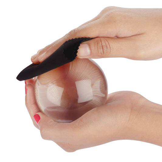 BELLE VOUS K9 Glaskugel 80mm - 8cm Fotokugel mit Kristall Ständer, Samt Tasche, Mikrofasertuch, Geschenkbox – Klare Kristallkugel Lensball für Fotografie – Glas Kugel Wahrsager & Meditation