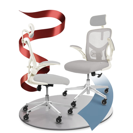 CLOUVOU SmartSeat Bürostuhl Ergonomisch [TESTSIEGER] Schreibtischstuhl 100% individuell einstellbar | Büro Stuhl & Gaming Stuhl | Computerstuhl Home Office Chair Ergonomic | Drehstuhl 150 kg