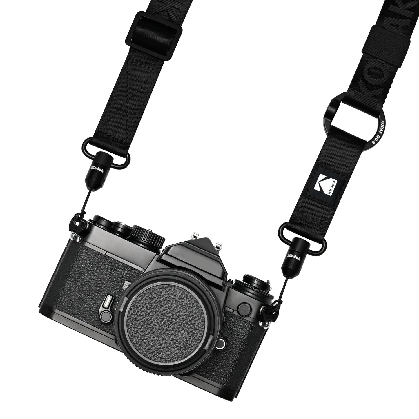 KODAK Multi-Purpose Camera Strap Mehrzweck-Kameragurt (Schwarz) -Schnellverschluß,Einstellbar,Leichte,Langlebige Metall Drehgelenke,Nacken-Schultergurt für Spiegelreflexkamera,Kompaktkamera,Smartphone