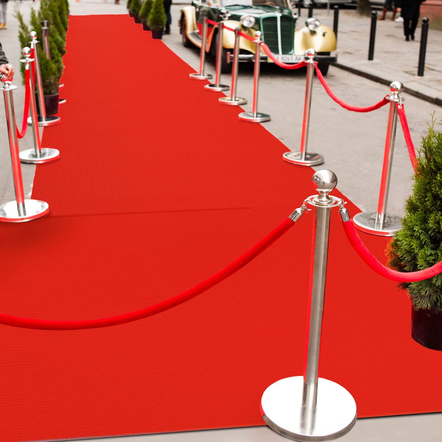 Floordirekt Roter Teppich 100 x 300 cm - VIP Läufer Event Teppich Premierenteppich Empfangsteppich Messeteppich Hochzeitsteppich - Wunschmaß