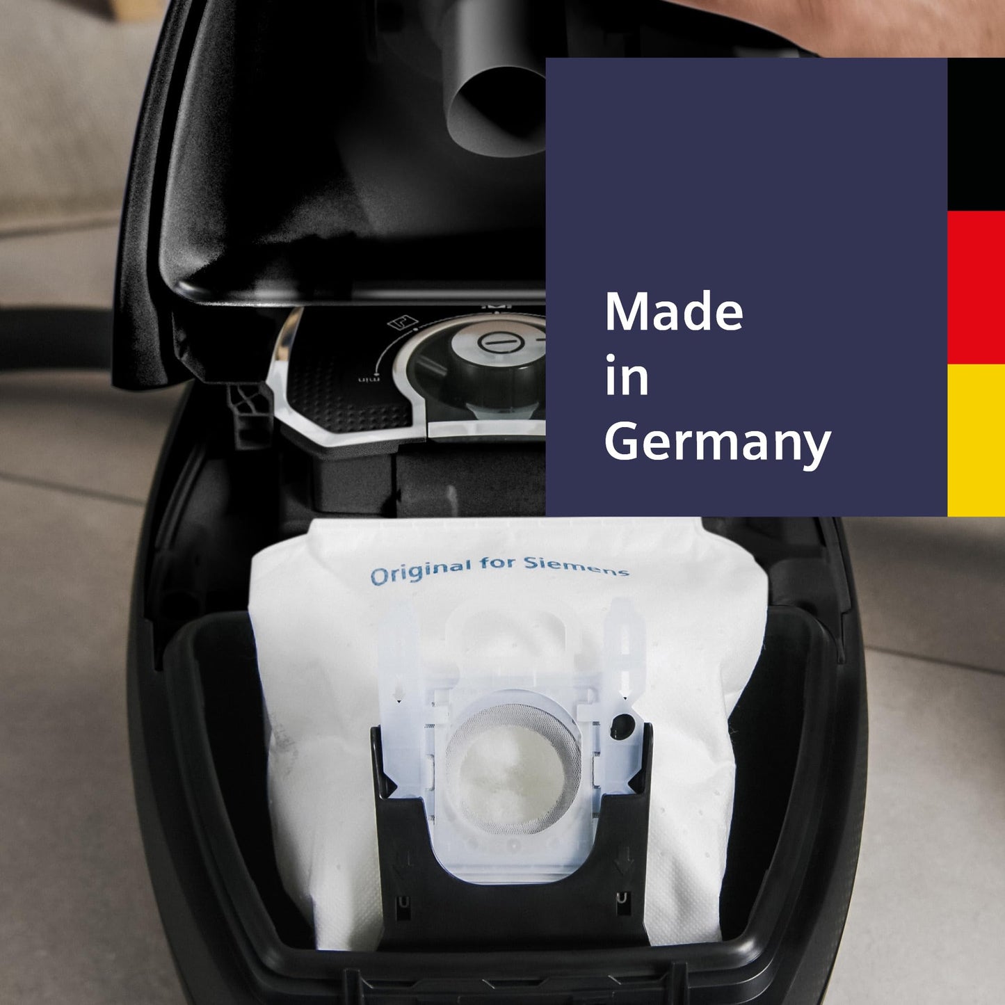 Siemens 16x Staubsaugerbeutel powerProtect Typ G ALL VZ16GALL, 99,9% Feinstaubfilterung, höhere Reinigungsleistung, 50% längere Nutzungsdauer, passend für alle Reihen außer VS08 und VS01