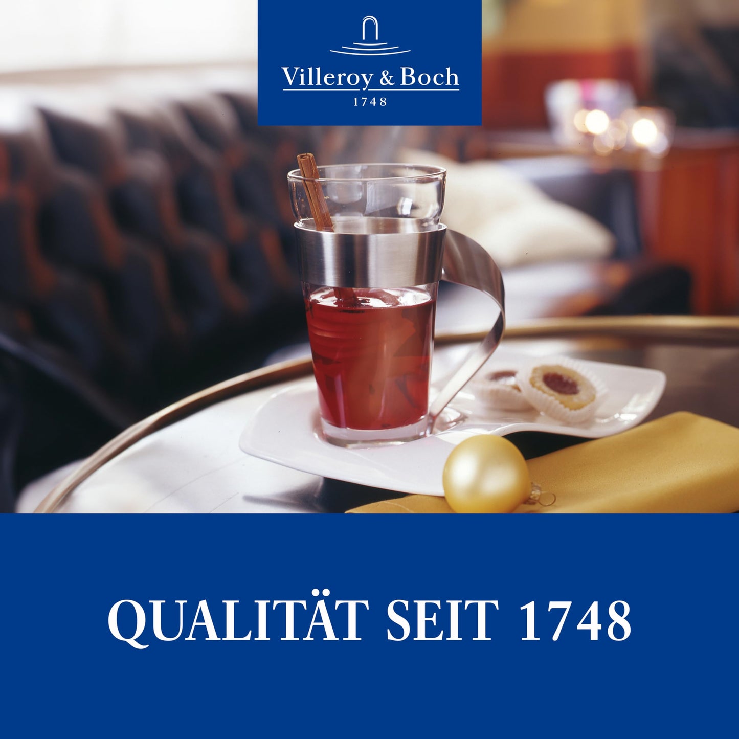 Villeroy & Boch – Newwave Ausgefallenes Latte Macchiato Glas 500 Ml, Spülmaschinenfest, Teeglas, Tasse, Becher, Heißgetränkebecher Groß Für Latte Macchiato, Cappuccino, Kaffee Und Glühwein, Edelstahl
