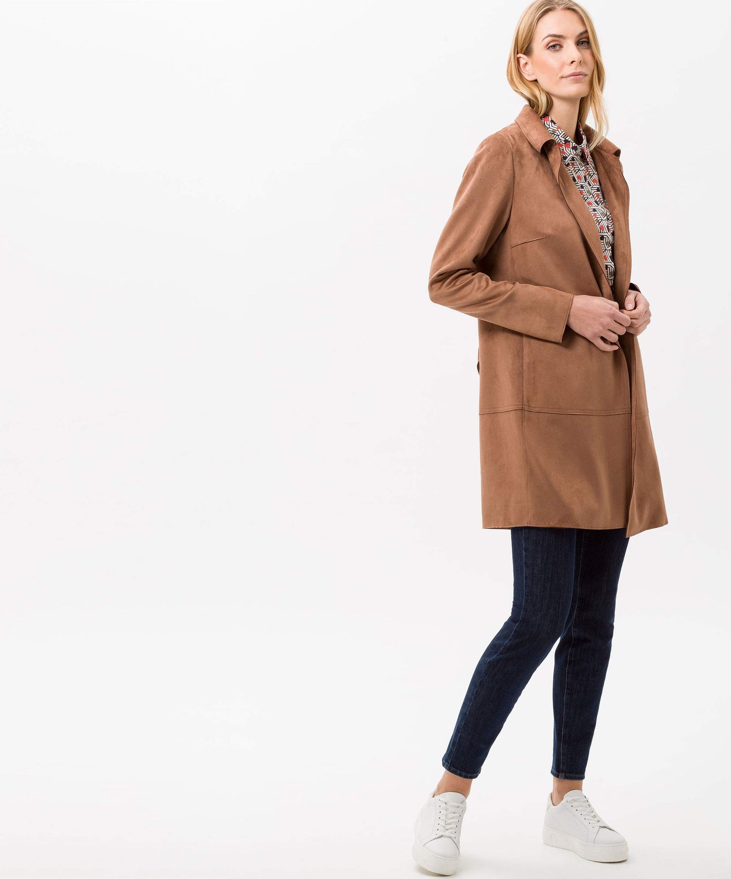 BRAX Damen Style Berlin Velours Jacke, Tobacco, (Herstellergröße: 36)